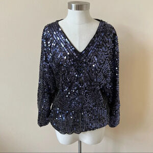Thread essential all over sequin and beaded top 5540